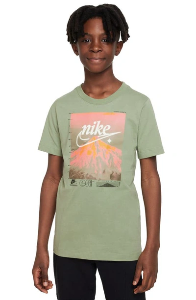 Nike Kids' Sportswear Graphic T-shirt In Oil Green