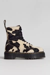 DR. MARTENS' JADON COW PRINT PLATFORM BOOT IN COW PRINT, WOMEN'S AT URBAN OUTFITTERS