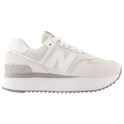 New Balance Womens  574 Stacked In White/grey
