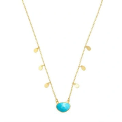 Ashiana London Summer Necklace In Turquoise In Blue
