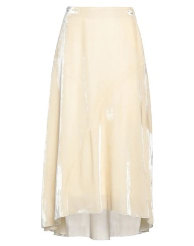 Pomandère Woman Midi Skirt Ivory Size 4 Viscose, Polyamide In White