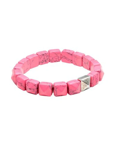 Isabel Marant Woman Bracelet Fuchsia Size - Resin, Brass In Pink