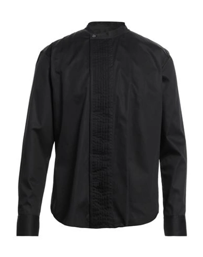 Emporio Armani Man Shirt Black Size 16 Cotton