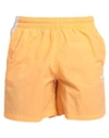 Adidas Originals Adicolor Essentials Trefoil Swim Shorts In Orange/white