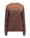 Yes Zee By Essenza Man Sweater Chocolate Brown Size Xl Polyamide, Acrylic, Wool, Polyester In Brown
