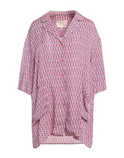 Alessia Santi Woman Shirt Fuchsia Size 4 Viscose, Cupro In Pink