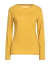 MAJESTIC MAJESTIC FILATURES WOMAN T-SHIRT MUSTARD SIZE 3 COTTON, CASHMERE