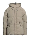 Ten C Man Down Jacket Khaki Size 38 Polyamide In Beige