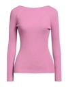 Giuseppe Di Morabito Woman Sweater Mauve Size 6 Viscose, Polyester In Purple