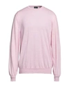 Drumohr Man Sweater Pink Size 42 Cashmere, Linen, Silk