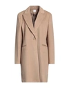 Eleonora Stasi Woman Coat Camel Size 12 Polyester, Viscose In Beige
