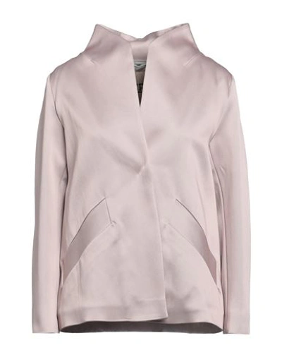 Herno Woman Blazer Pastel Pink Size 8 Polyamide, Acetate