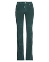 Dsquared2 Woman Pants Deep Jade Size 2 Cotton, Elastane In Green