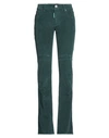 Dsquared2 Woman Pants Deep Teal Size 2 Cotton, Elastane In Green