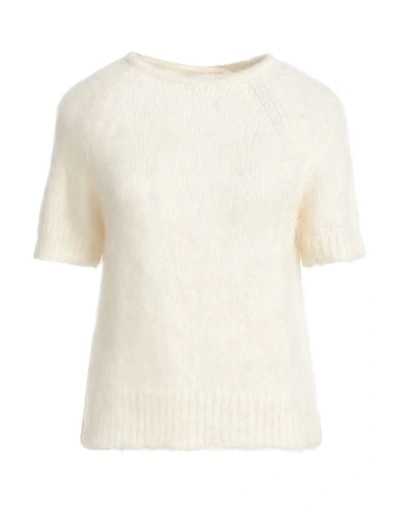 Jucca Woman Sweater Ivory Size L Polyamide, Alpaca Wool, Mohair Wool In White