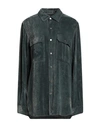 Rick Owens Woman Shirt Sage Green Size 10 Viscose, Silk In Sage Green