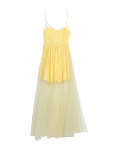 Feleppa Woman Maxi Dress Yellow Size 10 Polyester, Polyamide