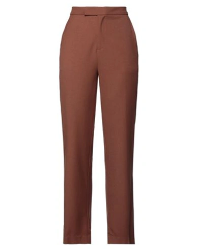 Isabelle Blanche Paris Woman Pants Brown Size Xs Polyester, Viscose, Wool, Elastane