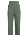 1-one Woman Pants Military Green Size 4 Cotton, Elastane