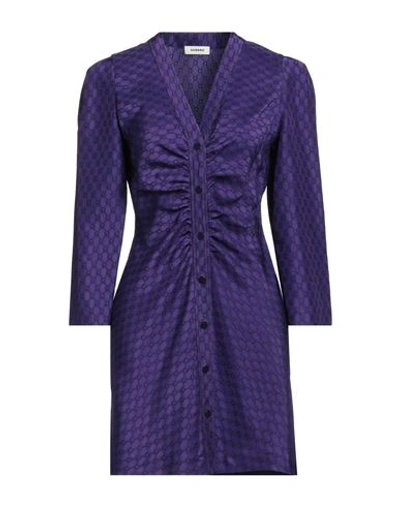 Sandro Woman Short Dress Purple Size 10 Viscose