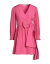 Red Valentino Woman Short Dress Magenta Size 2 Polyester In Magenta