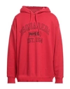 Dsquared2 Man Sweatshirt Red Size L Cotton, Elastane