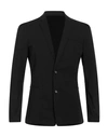 Paolo Pecora Man Blazer Black Size 36 Cotton, Elastane