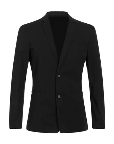 Paolo Pecora Man Blazer Black Size 36 Cotton, Elastane