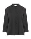 FRANKIE MORELLO FRANKIE MORELLO WOMAN SHIRT BLACK SIZE L POLYESTER