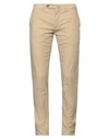 Siviglia Man Pants Camel Size 32 Cotton, Elastane In Beige