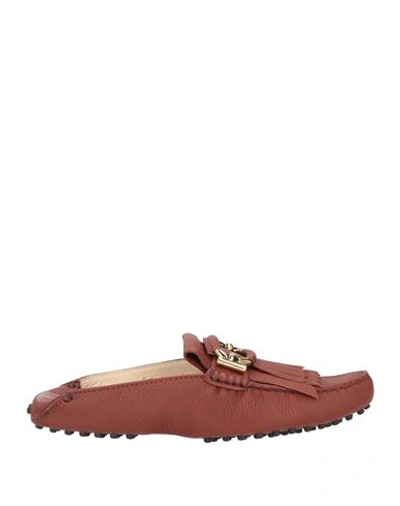 Tod's Woman Mules & Clogs Brown Size 7 Soft Leather In Brown