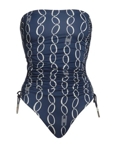 Elisabetta Franchi Woman One-piece Swimsuit Navy Blue Size 2 Polyamide, Elastane