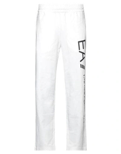 Ea7 Man Pants Off White Size Xs Cotton In Off White