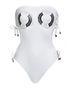 Elisabetta Franchi Woman One-piece Swimsuit White Size 8 Polyamide, Elastane