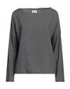 Alessia Santi Woman Top Grey Size 4 Viscose, Linen