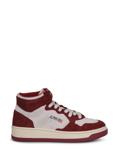 Autry Medalist Mid-top Sneakers In Red