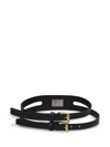 DOLCE & GABBANA DOLCE & GABBANA LOGO-PLAQUE DOUBLE-STRAP BELT