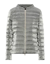 Herno Woman Down Jacket Silver Size 10 Polyester