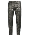 Dolce & Gabbana Man Pants Gold Size 30 Polyester, Metallic Fiber