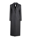 Annie P . Woman Coat Lead Size 2 Wool, Polyamide, Cashmere In Grey