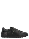 Valentino Garavani Rockstud Untitled Sneaker In Calfskin Leather In Black