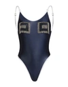 Elisabetta Franchi Woman One-piece Swimsuit Navy Blue Size 4 Polyamide, Elastane