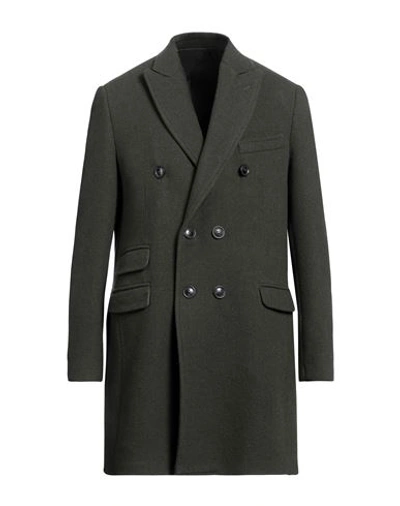 Barbati Man Coat Military Green Size 44 Wool, Polyester, Polyamide