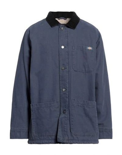 Dickies Man Jacket Slate Blue Size Xl Cotton In Blue