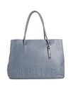 Rebelle Woman Handbag Slate Blue Size - Bovine Leather