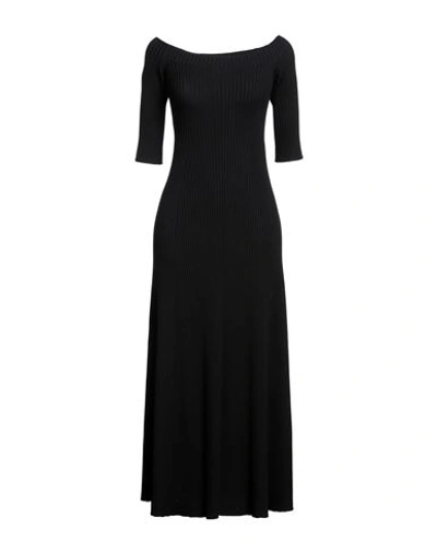 Chloé Woman Maxi Dress Black Size S Wool, Cashmere