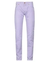 JACOB COHЁN JACOB COHЁN MAN PANTS LIGHT PURPLE SIZE 29 COTTON