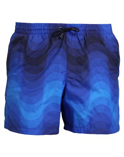 Dries Van Noten Man Swim Trunks Blue Size L Polyamide