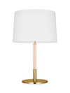 Chapman & Myers Monroe Medium Table Lamp In Burnished Brass Blush