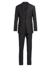 Emporio Armani Men's G-line Super 130s Wool Two-button Slim-fit Suit In Charcoal